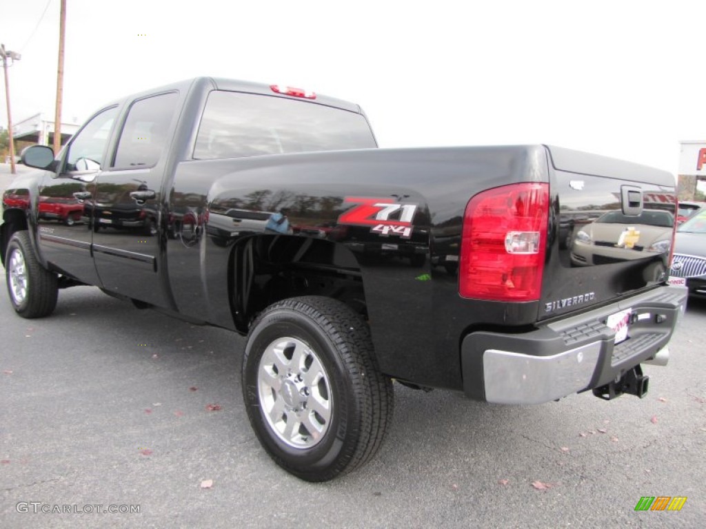 Black 2012 Chevrolet Silverado 2500HD LT Crew Cab 4x4 Exterior Photo #56562053