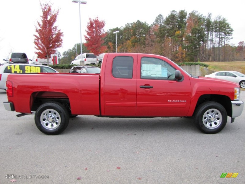 Victory Red 2012 Chevrolet Silverado 1500 LS Extended Cab Exterior Photo #56562224