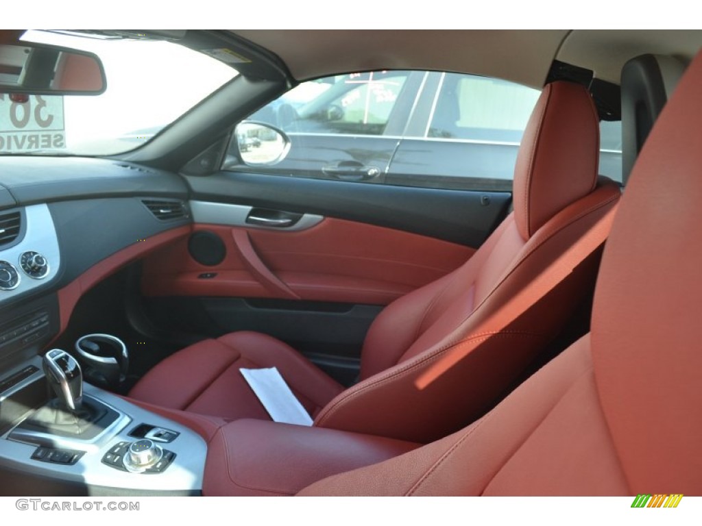 Coral Red Kansas Leather Interior 2009 BMW Z4 sDrive35i Roadster Photo #56562776