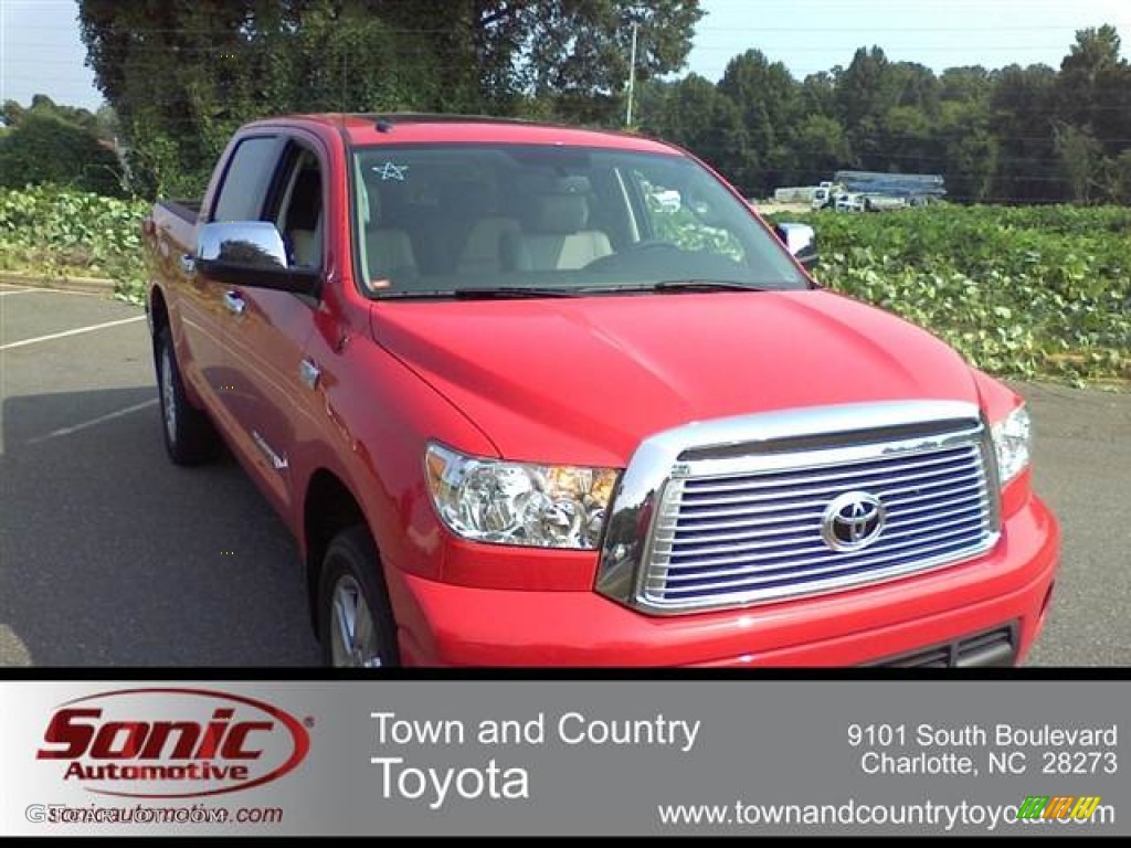 2011 Tundra Limited CrewMax 4x4 - Radiant Red / Graphite Gray photo #1