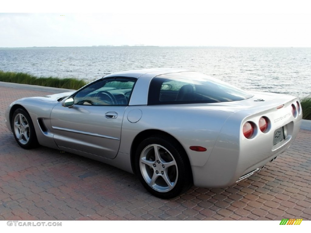 2004 Corvette Coupe - Machine Silver Metallic / Black photo #2