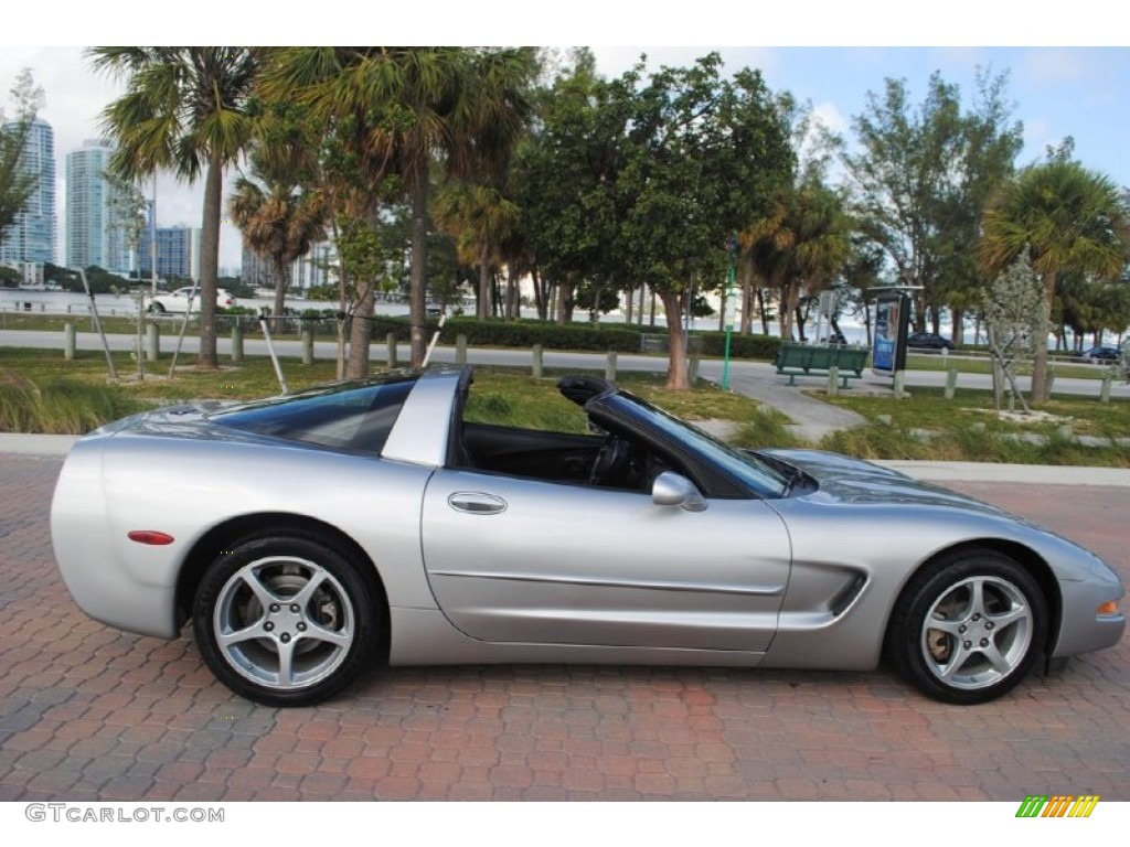 2004 Corvette Coupe - Machine Silver Metallic / Black photo #11