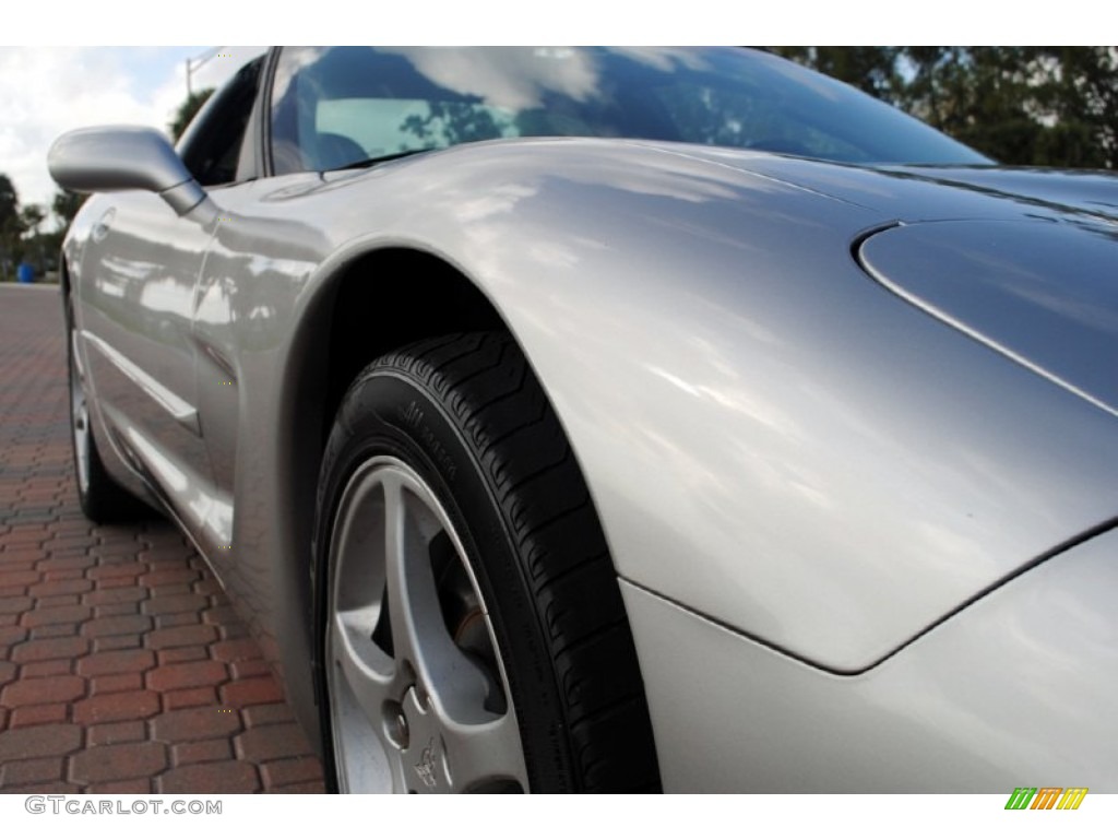 2004 Corvette Coupe - Machine Silver Metallic / Black photo #16