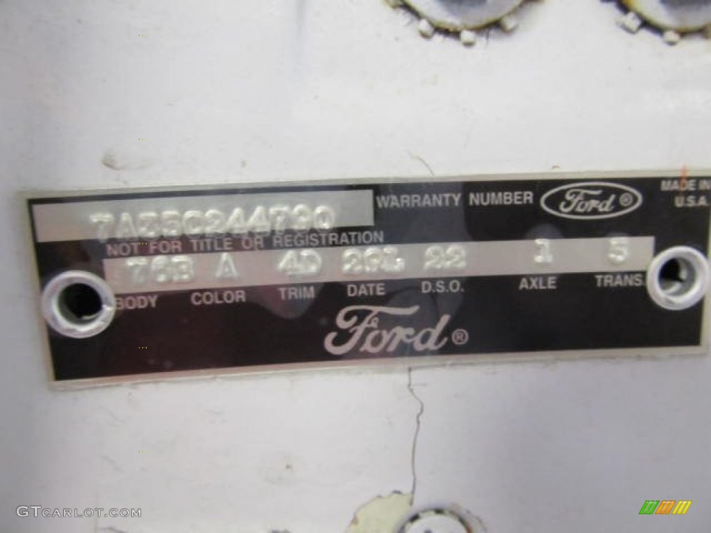 1966 Ford Fairlane 500 Hardtop Coupe Info Tag Photo #56564829