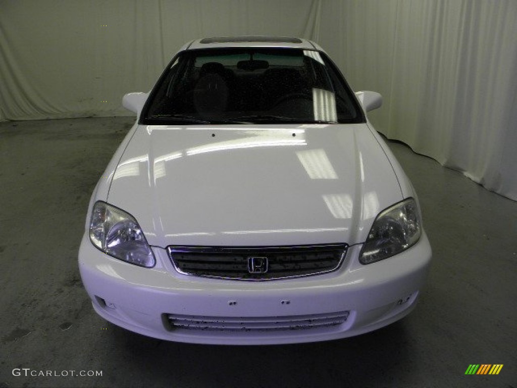 1999 Civic LX Sedan - Taffeta White / Gray photo #2