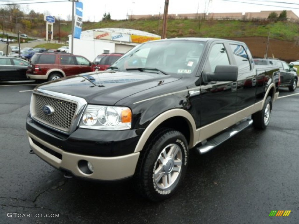 Black 2007 Ford F150 Lariat SuperCrew 4x4 Exterior Photo #56568379