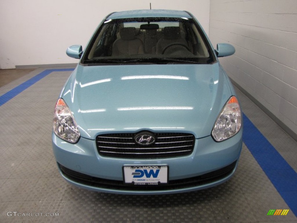2008 Accent GLS Sedan - Ice Blue / Gray photo #6