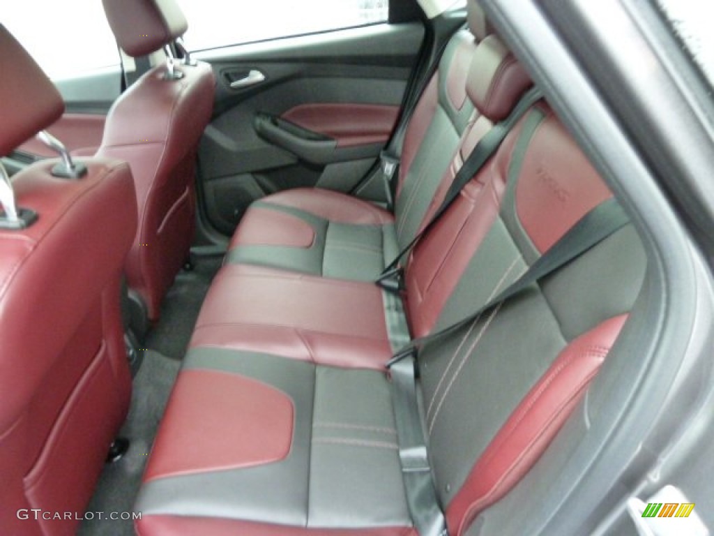 Tuscany Red Leather Interior 2012 Ford Focus Titanium 5-Door Photo #56569326