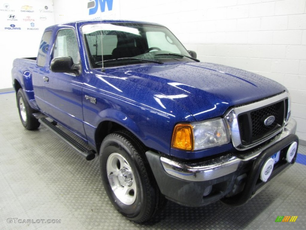 2004 Ranger XLT SuperCab 4x4 - Sonic Blue Metallic / Medium Dark Flint photo #1