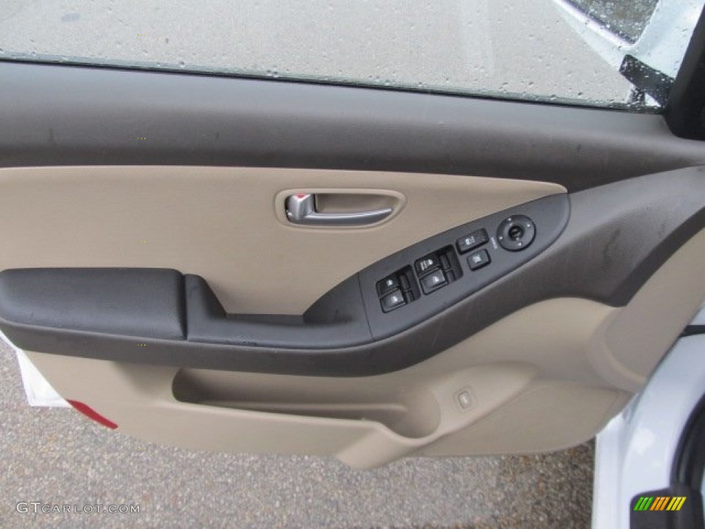 2009 Elantra GLS Sedan - Captiva White / Beige photo #12