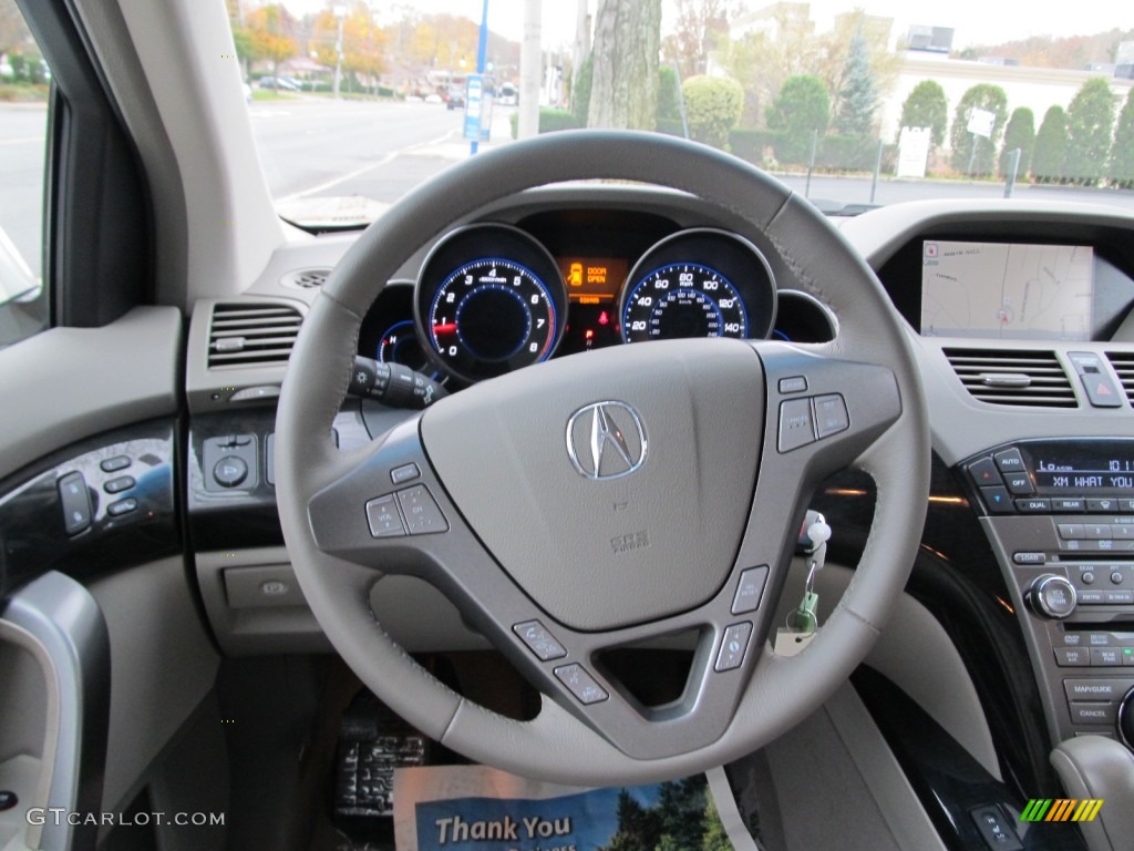 2009 Acura MDX Technology Parchment Steering Wheel Photo #56571759