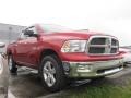 2009 Inferno Red Crystal Pearl Dodge Ram 1500 Big Horn Edition Crew Cab 4x4  photo #3