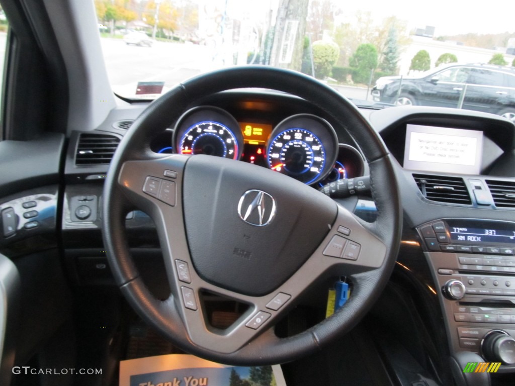 2009 Acura MDX Technology Ebony Steering Wheel Photo #56572722