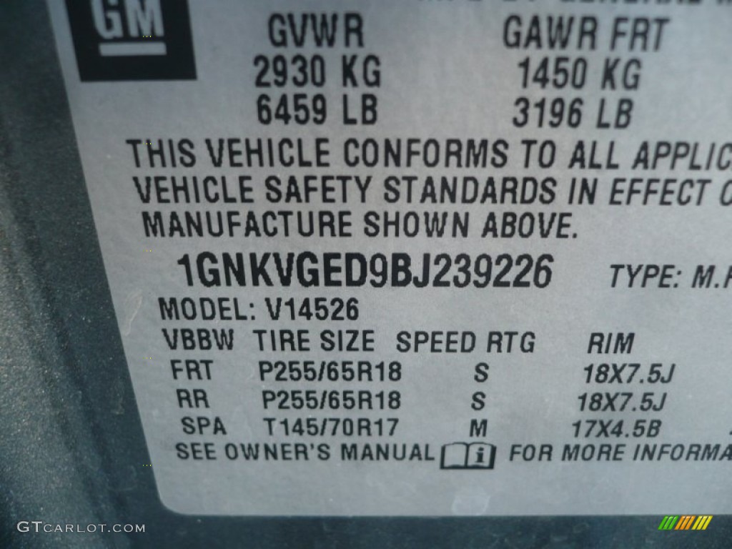 2011 Traverse LT AWD - Cyber Gray Metallic / Ebony/Ebony photo #28