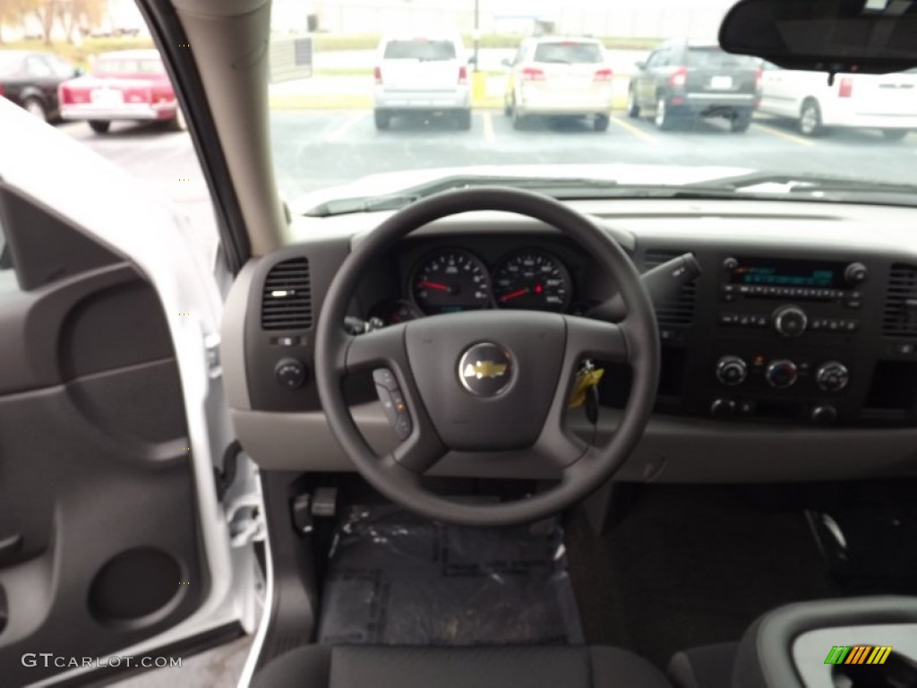 2011 Silverado 1500 LS Extended Cab - Summit White / Dark Titanium photo #9