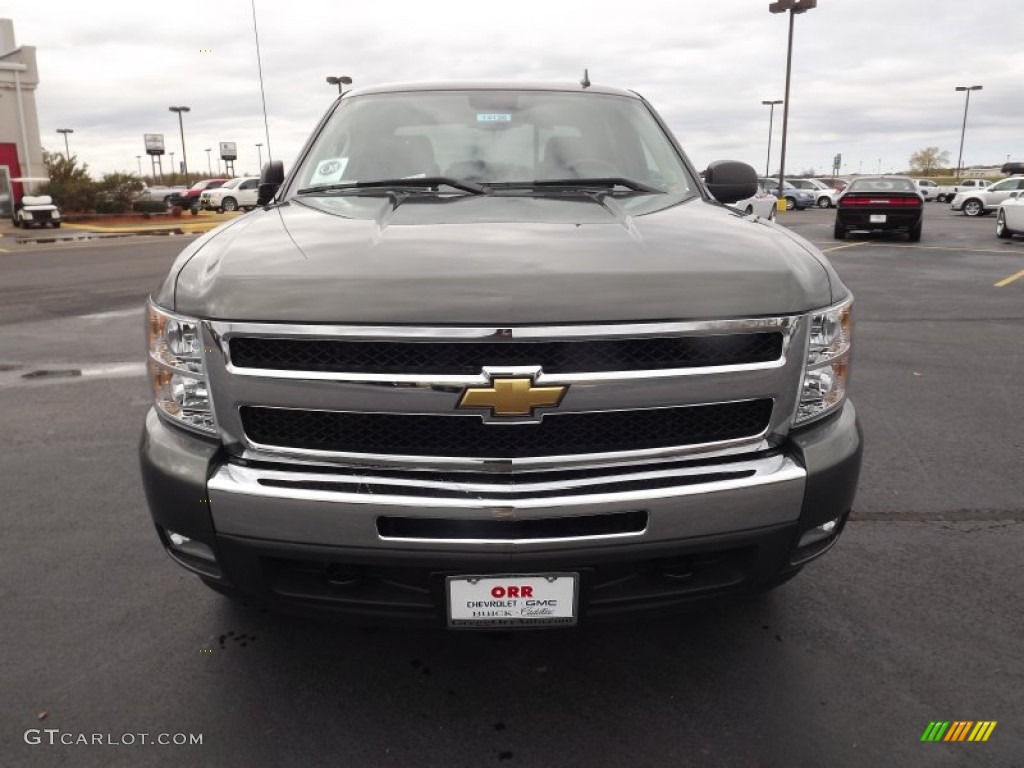 2011 Silverado 1500 LT Crew Cab 4x4 - Steel Green Metallic / Ebony photo #2