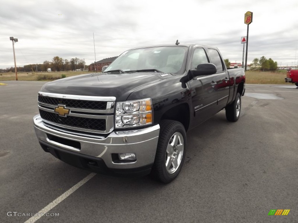 2011 Silverado 2500HD LTZ Crew Cab 4x4 - Black / Dark Cashmere/Light Cashmere photo #1