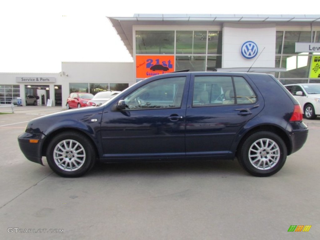 2005 Golf GL TDI 4 Door - Indigo Blue Metallic / Beige photo #2