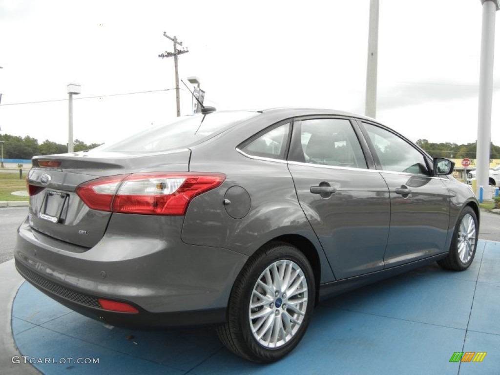 2012 Focus SEL Sedan - Sterling Grey Metallic / Stone photo #3