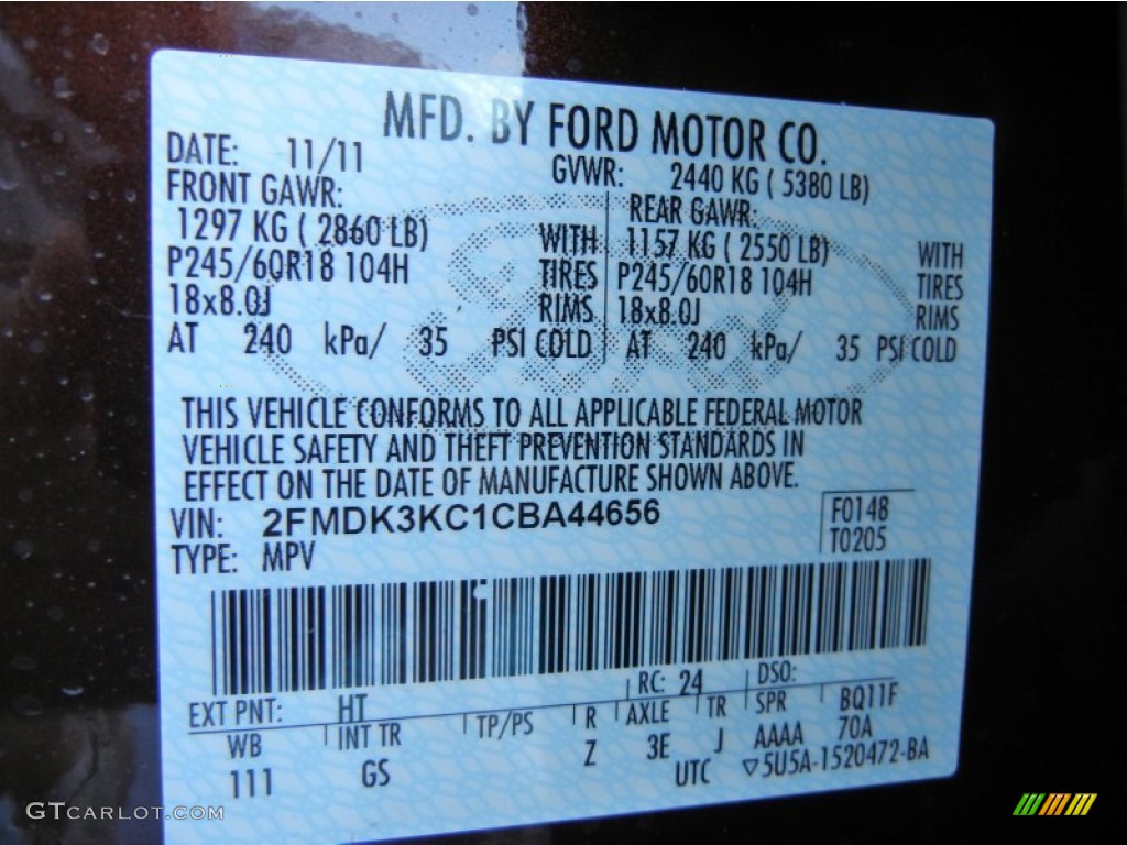 2012 Edge Color Code HT for Cinnamon Metallic Photo #56579206