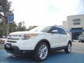 2012 White Platinum Tri-Coat Ford Explorer Limited  photo #1