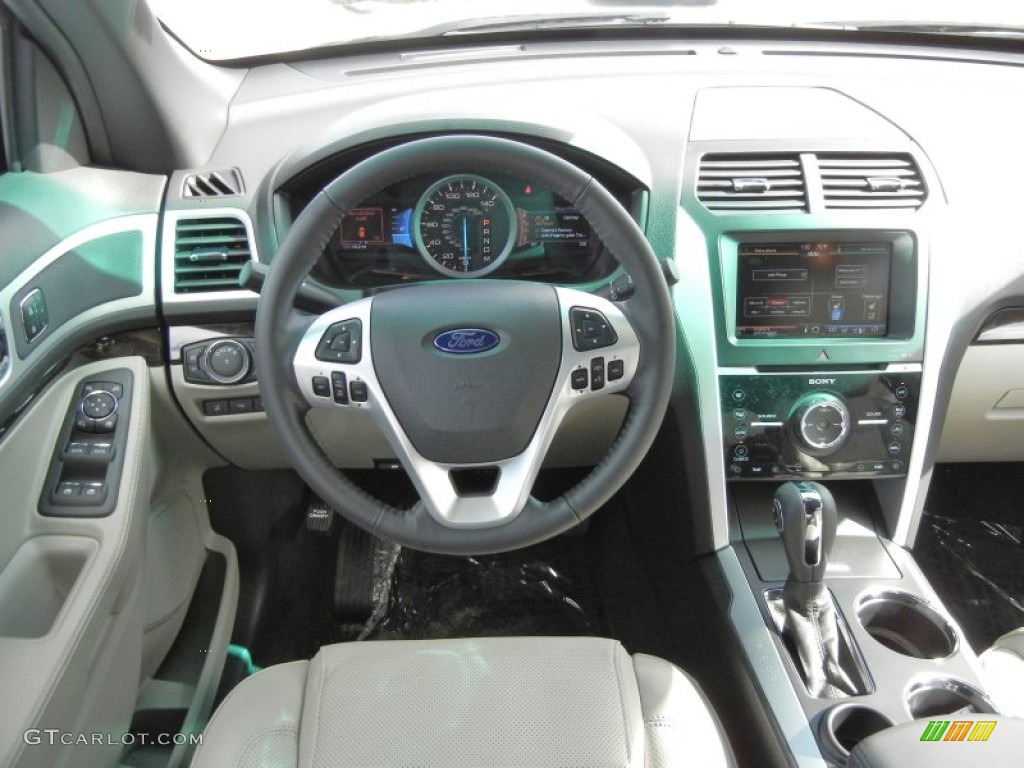 2012 Explorer Limited - White Platinum Tri-Coat / Medium Light Stone photo #9