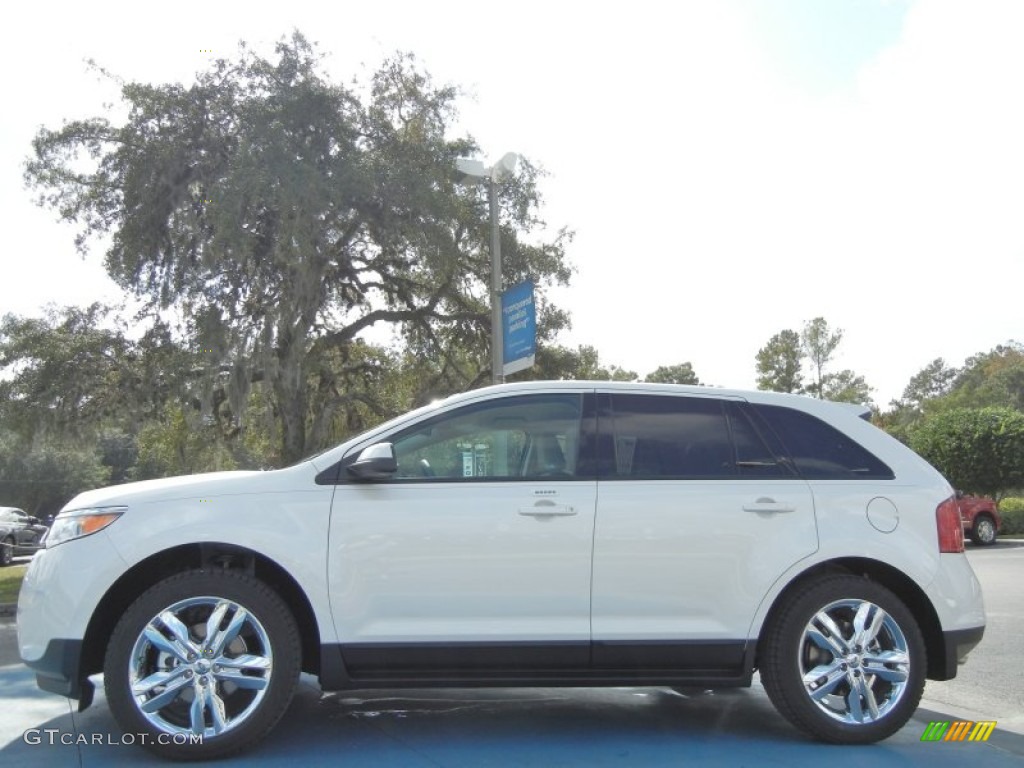 2012 Edge SEL EcoBoost - White Platinum Metallic Tri-Coat / Medium Light Stone photo #2