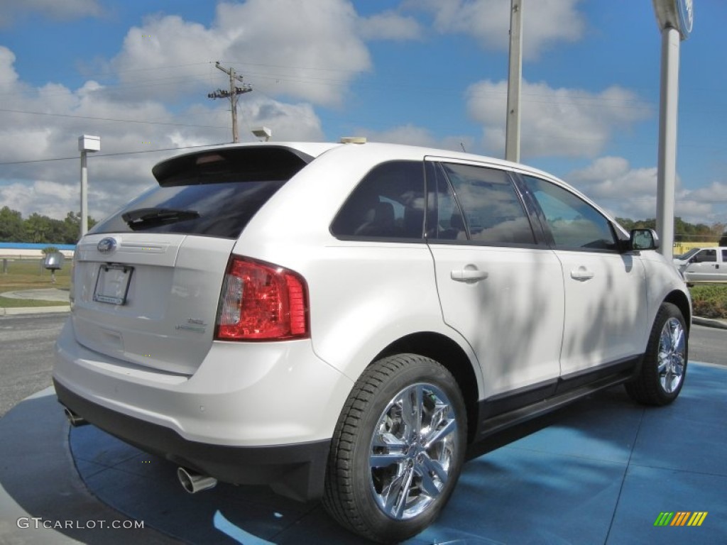 2012 Edge SEL EcoBoost - White Platinum Metallic Tri-Coat / Medium Light Stone photo #3