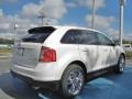 2012 White Platinum Metallic Tri-Coat Ford Edge SEL EcoBoost  photo #3
