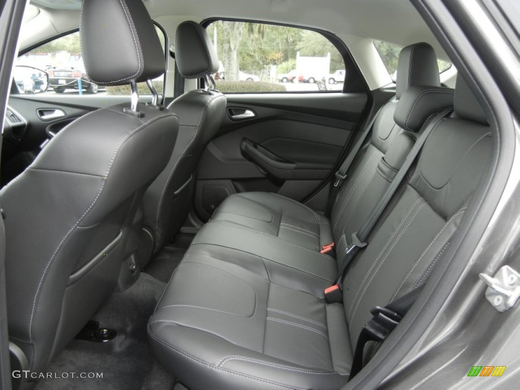 Charcoal Black Leather Interior 2012 Ford Focus Titanium 5-Door Photo #56580054