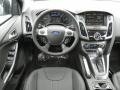 Charcoal Black Leather 2012 Ford Focus Titanium 5-Door Dashboard