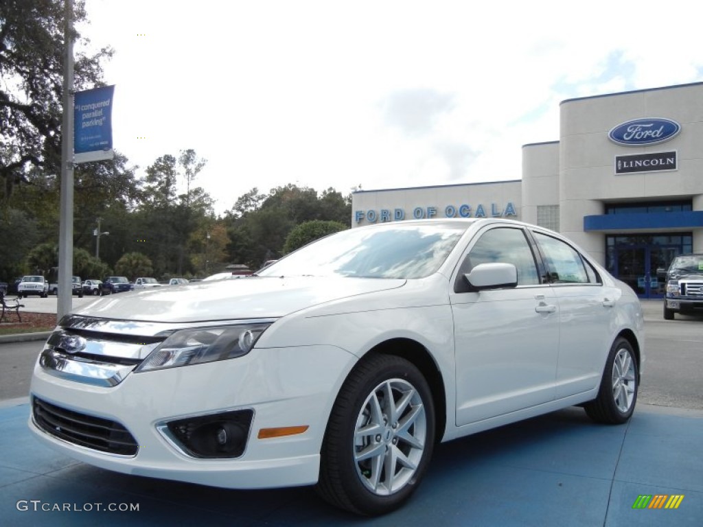 2012 Fusion SEL - White Suede / Medium Light Stone photo #1