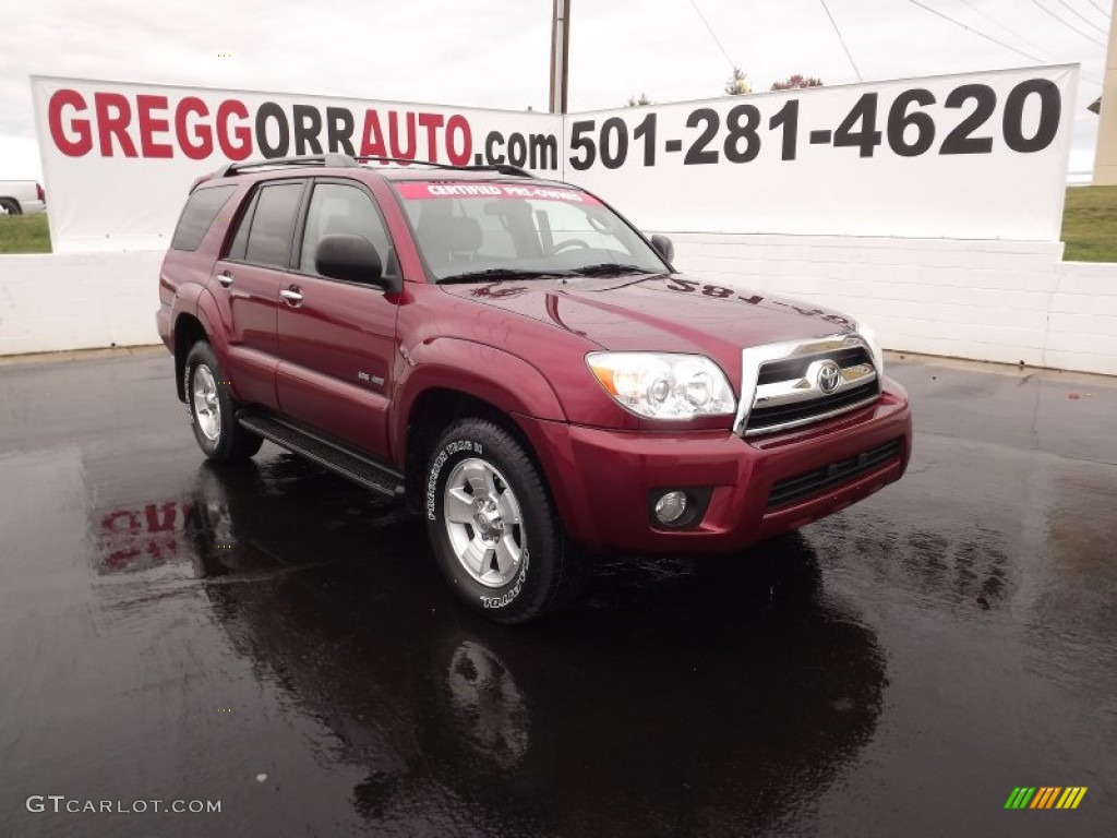 2007 4Runner SR5 4x4 - Salsa Red Pearl / Taupe photo #1