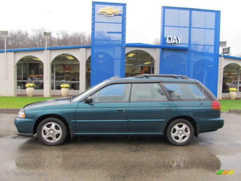 1999 Legacy L Wagon - Spruce Green Pearl / Gray photo #2