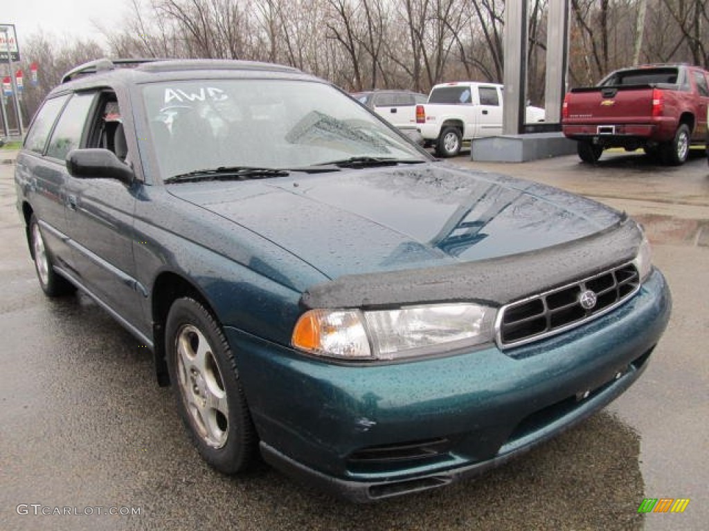 1999 Legacy L Wagon - Spruce Green Pearl / Gray photo #6