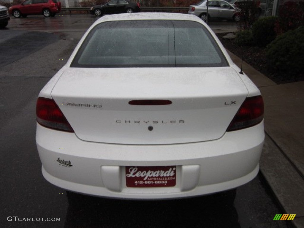 2002 Sebring LX Sedan - Stone White / Dark Slate Gray photo #4