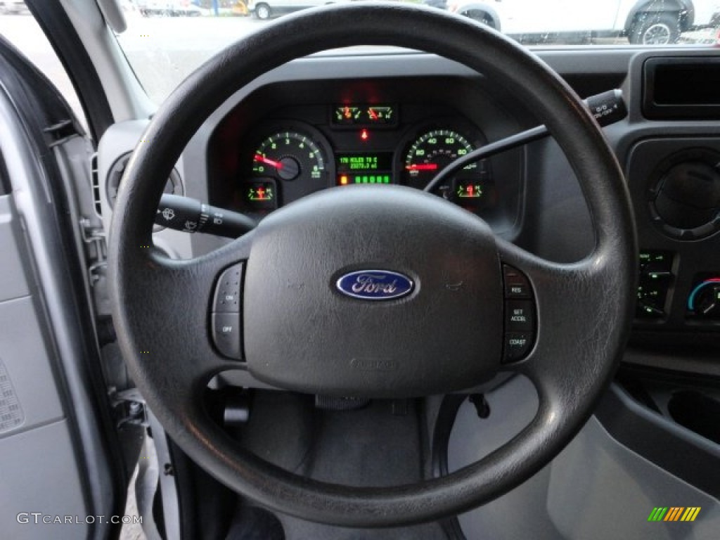 2011 Ford E Series Van E350 XLT Passenger Medium Flint Steering Wheel Photo #56586741