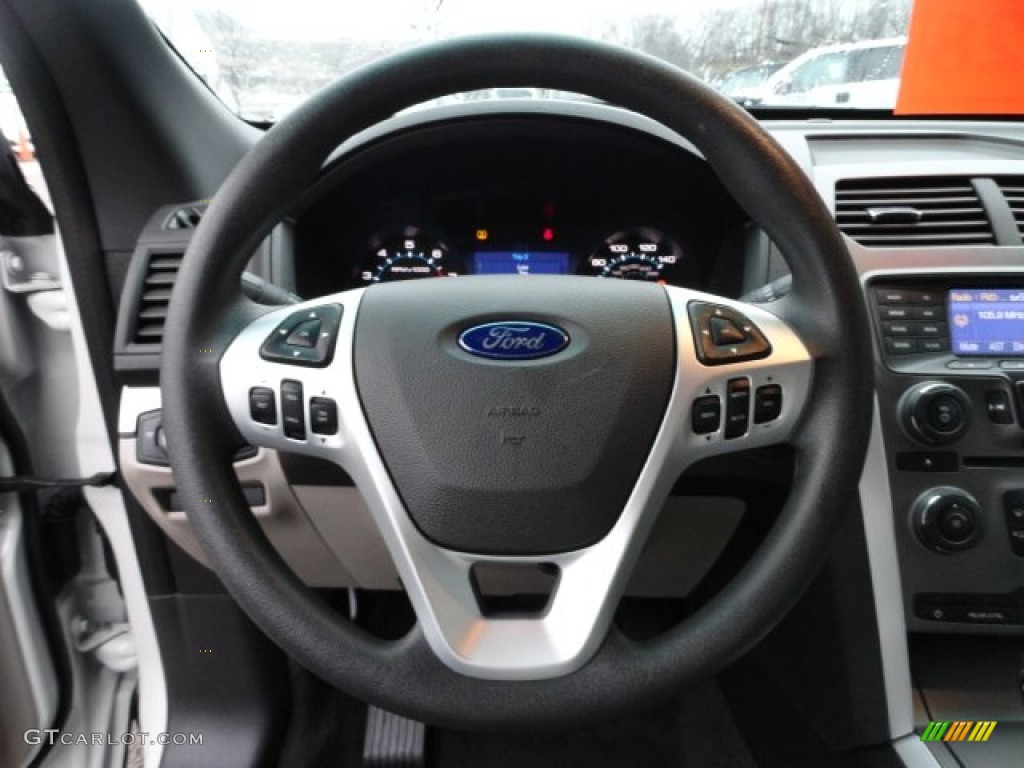 2011 Ford Explorer FWD Medium Light Stone Steering Wheel Photo #56586912