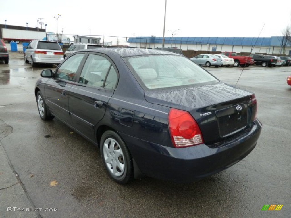 2006 Elantra GLS Sedan - Moonlit Dark Blue / Beige photo #3