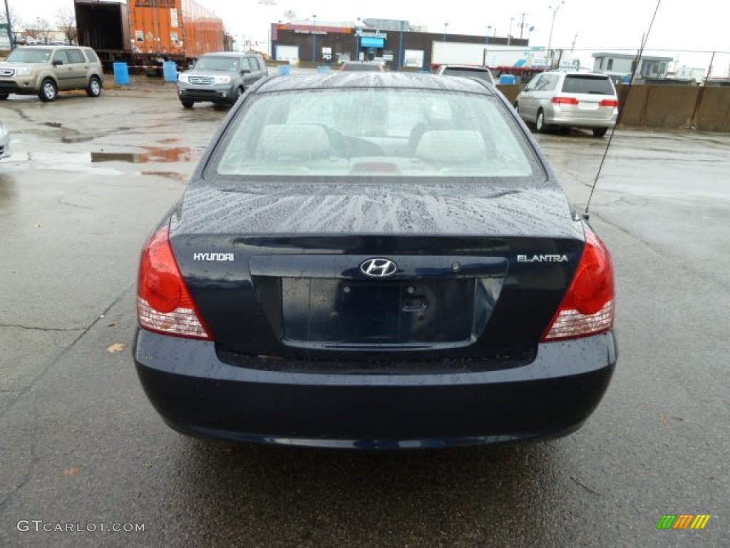 2006 Elantra GLS Sedan - Moonlit Dark Blue / Beige photo #4