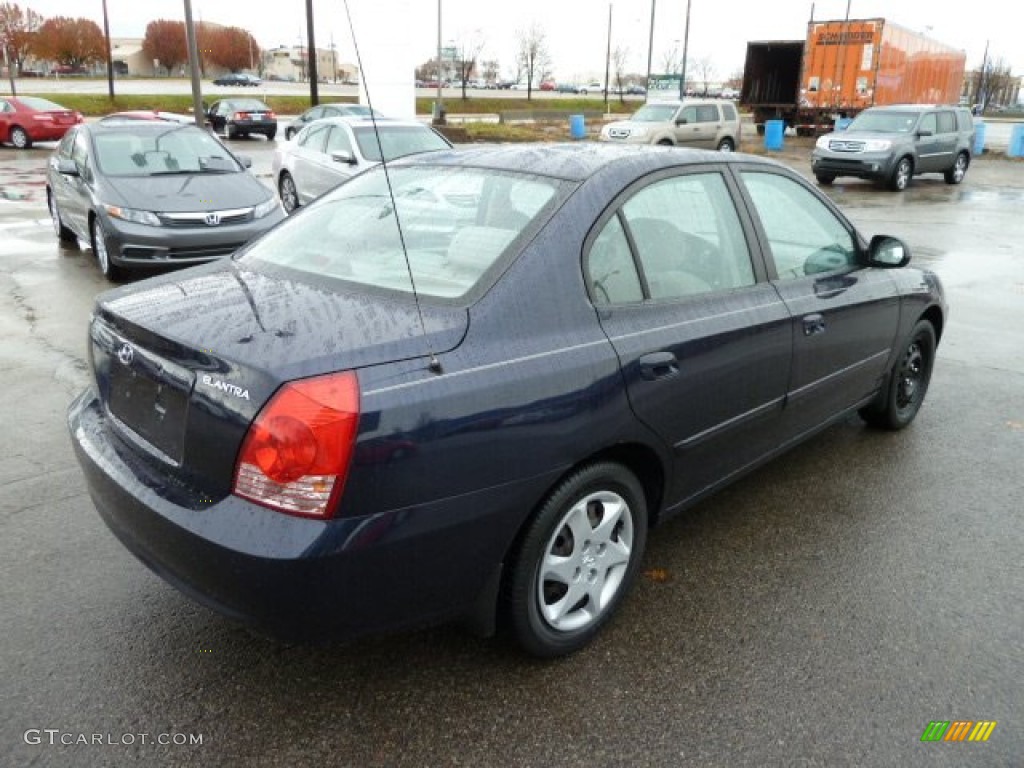 2006 Elantra GLS Sedan - Moonlit Dark Blue / Beige photo #5