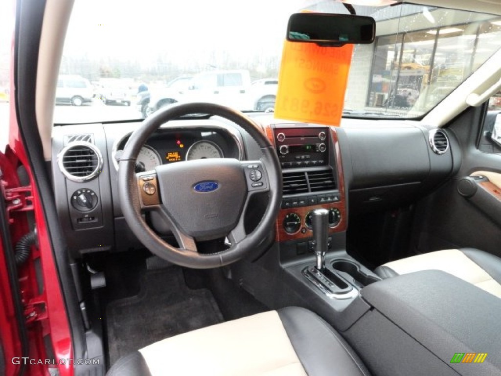 2010 Ford Explorer Eddie Bauer 4x4 Black/Camel Dashboard Photo #56587566