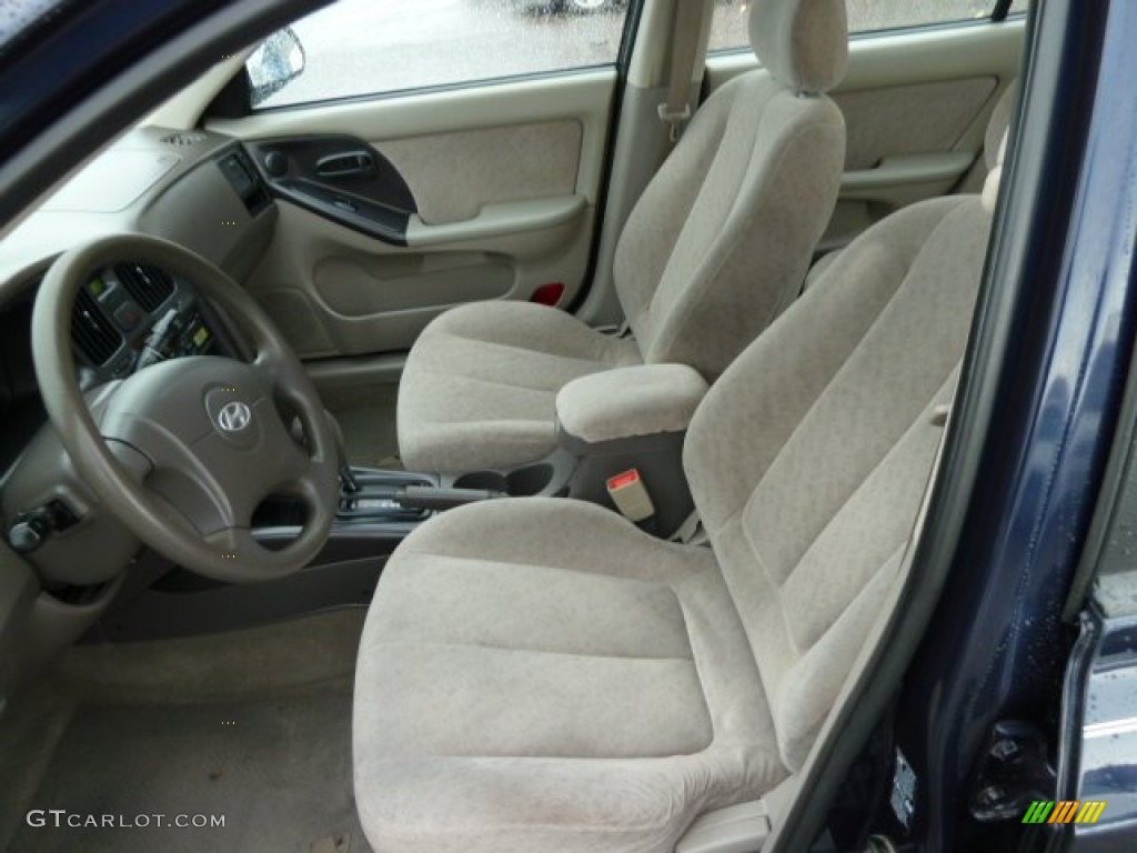 2006 Elantra GLS Sedan - Moonlit Dark Blue / Beige photo #10