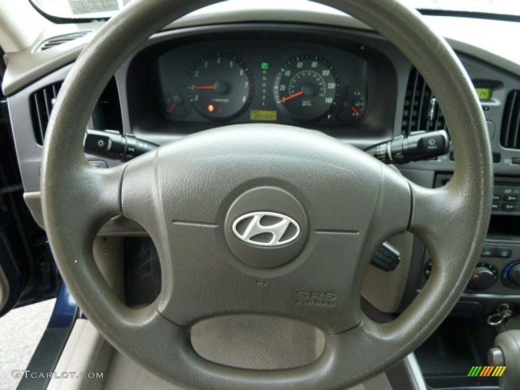 2006 Elantra GLS Sedan - Moonlit Dark Blue / Beige photo #17