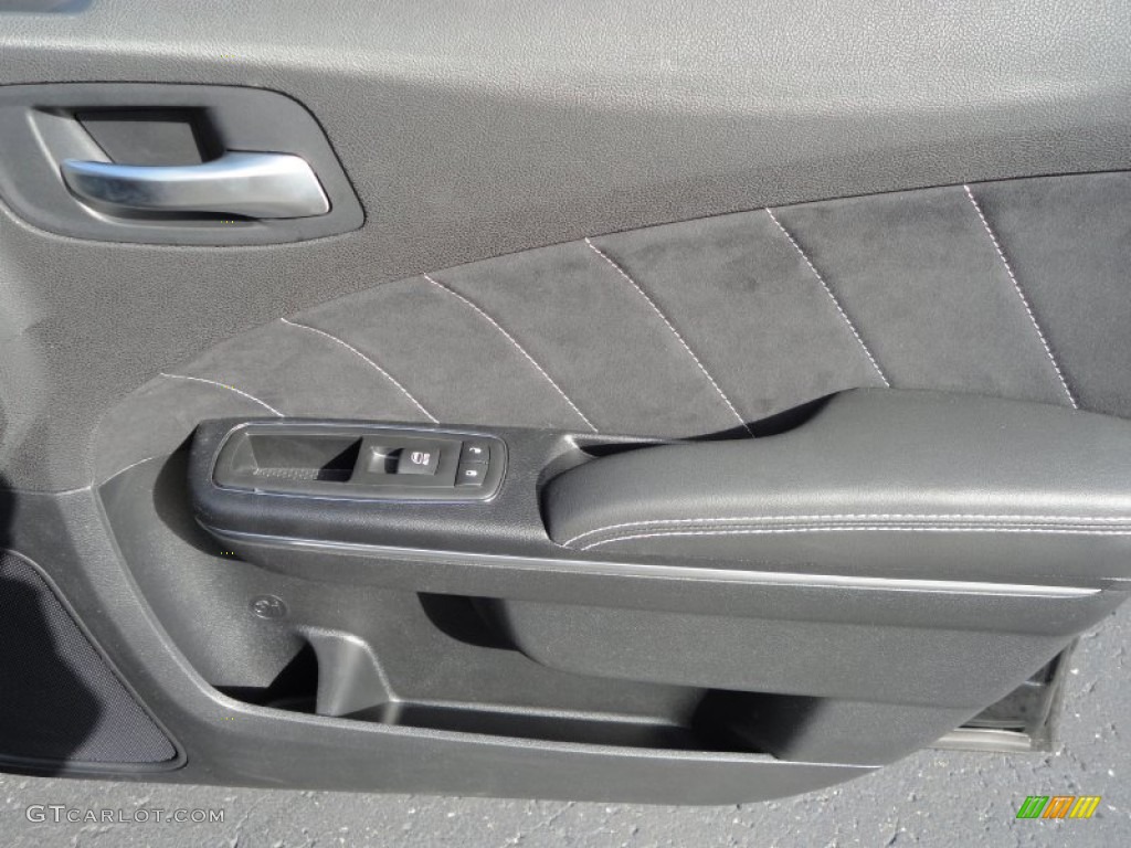 2012 Dodge Charger SRT8 Black Door Panel Photo #56587740