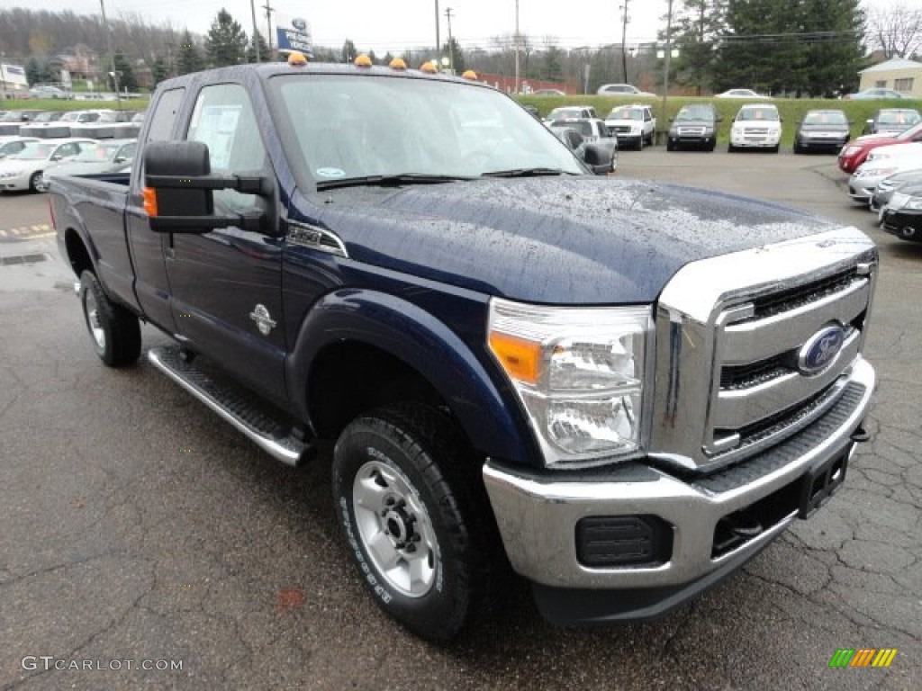 2012 F350 Super Duty XLT SuperCab 4x4 - Dark Blue Pearl Metallic / Steel photo #6