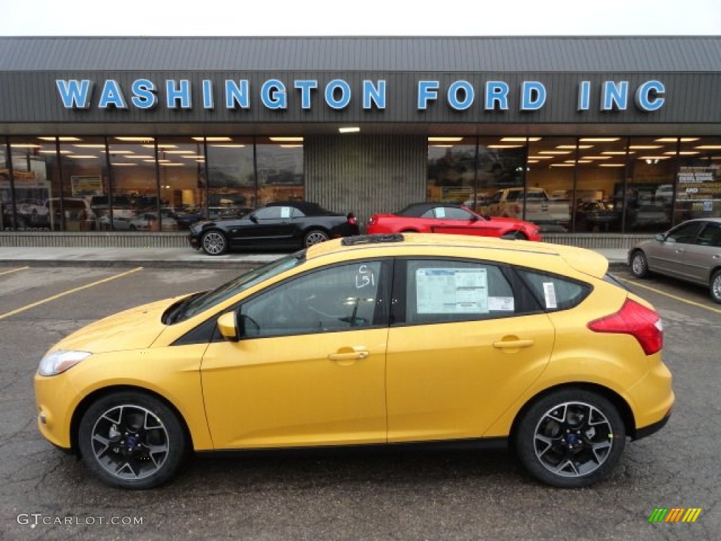 Yellow Blaze Tricoat Metallic Ford Focus