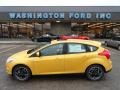 2012 Yellow Blaze Tricoat Metallic Ford Focus SE Sport 5-Door  photo #1