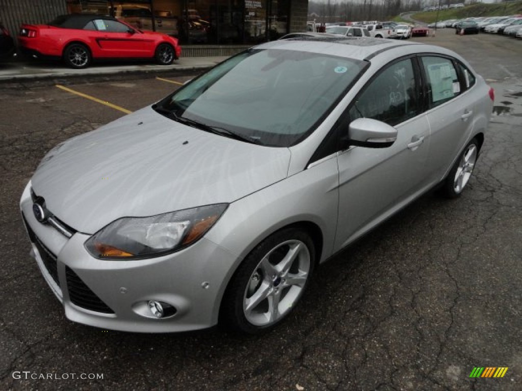 Ingot Silver Metallic 2012 Ford Focus Titanium Sedan Exterior Photo #56589975