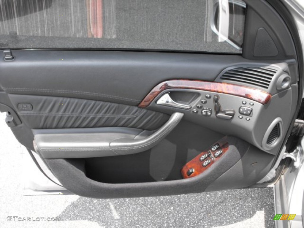 2001 Mercedes-Benz S 600 Sedan Charcoal Door Panel Photo #56590083